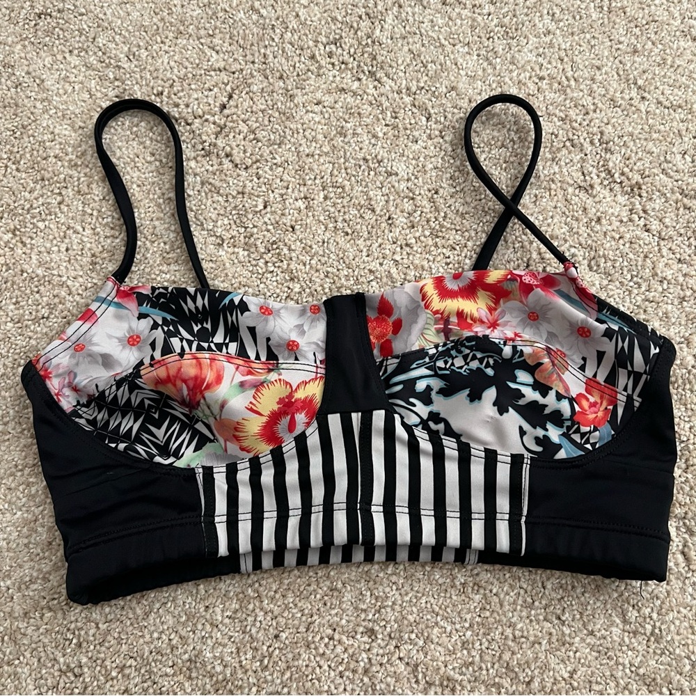Onzie Striped and Floral Sports Bra